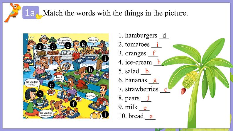 人教版英语七年级上册：Unit6 Do you like bananas SectionA(1a-2d)课件08