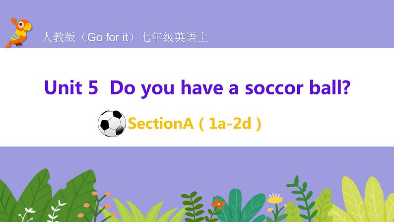 人教版英语七年级上册：Unit5 Do you have a soccor ball SectionA(1a-2d)课件第1页