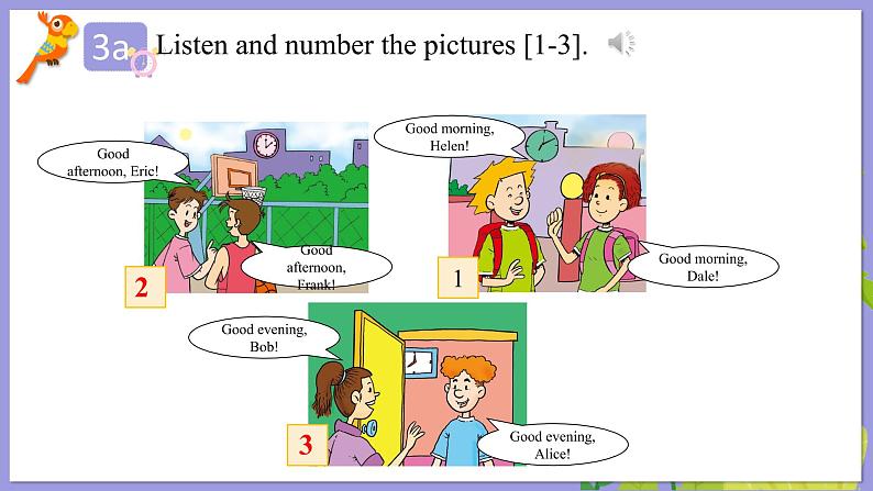 人教版英语七年级上册：Start Unit1 Good morning period2（3a-4d）课件第8页