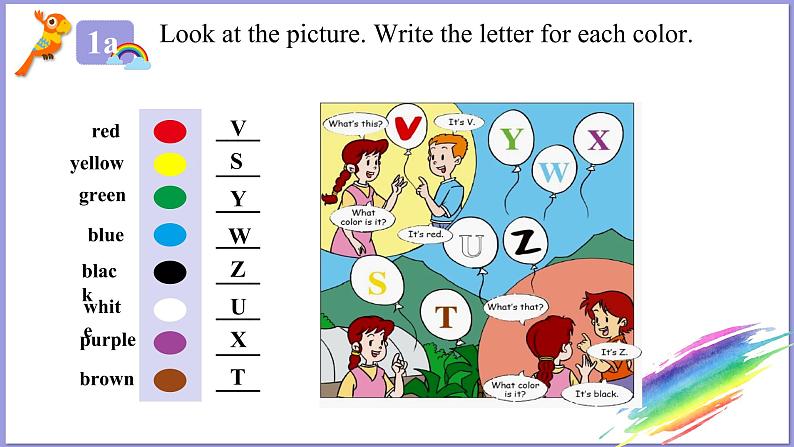 人教版英语七年级上册：Starter Unit 3Whacolor it it period 1（1a-2d)课件第6页