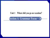 人教版八年级英语上册--Unit 1　Where did you go on vacation第3课时 Section A (Grammar Focus－3c)（课件）