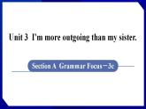 人教版八年级英语上册--Unit 3　I'm more outgoing than my sister.　 Section A (Grammar Focus－3c)（课件）