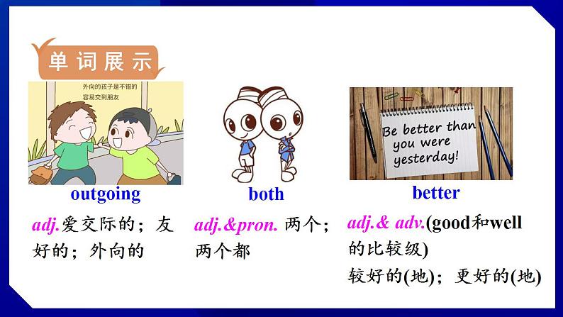 人教版八年级英语上册--Unit 3　I'm more outgoing than my sister.　Section A (1a－1c)（课件）04