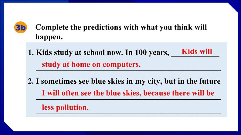 人教版八年级英语上册--Unit 7  Will people have robots SectionA（Grammar_Focus-3c）（课件）08