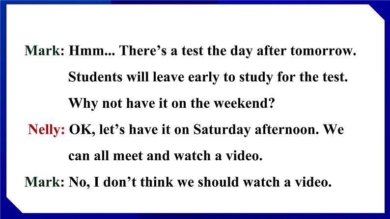 人教版八年级英语上册--Unit 10  If you go to the party，you'll have a great time! 　Section A (2a－2d)（课件）07