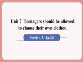 人教版九年级英语上册Unit 7  Teenagers should be allowed to choose their own clothes（6个课时打包+课件+素材）