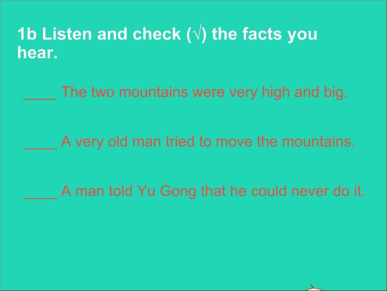 八年级英语上册Unit4AnoldmantriedtomovethemountainssectionA1课件鲁教版五四制03