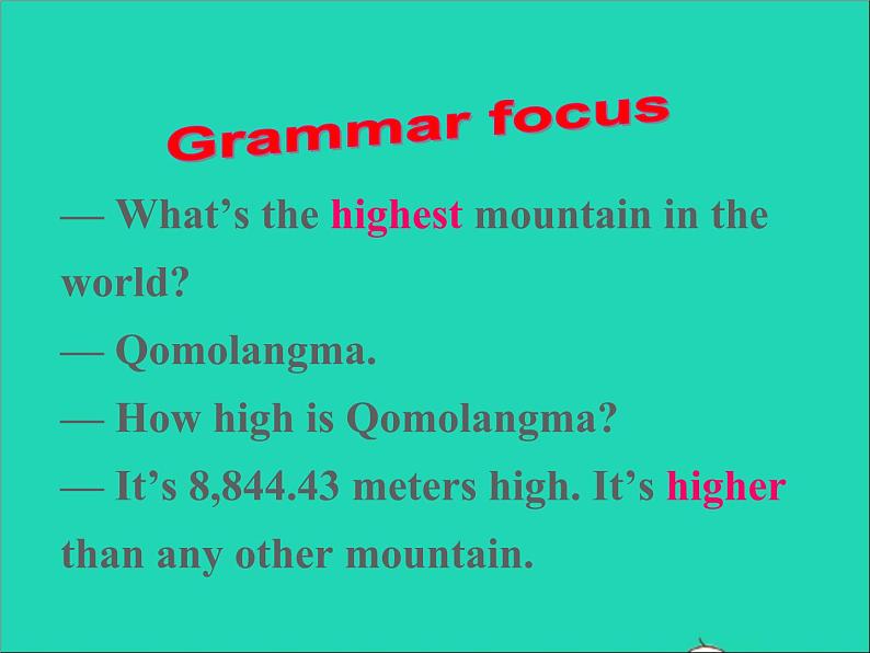八年级英语上册Unit5What'sthehighestmountainintheworldsectionA3课件鲁教版五四制03