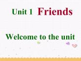 Unit1 Friends Welcome to the unit课件 2022-2023学年译林版牛津英语八年级上册