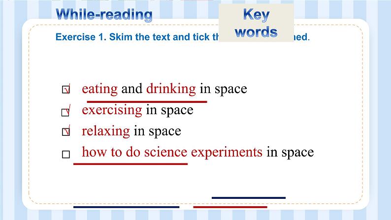 Unit 4 Lesson 10 Life in Space  课件2021-2022学年北师大版九年级英语全册04