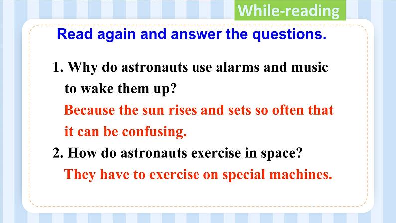 Unit 4 Lesson 10 Life in Space  课件2021-2022学年北师大版九年级英语全册05