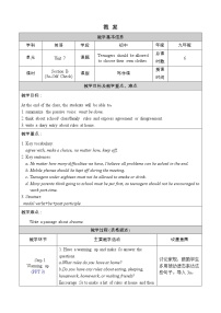 人教新目标 (Go for it) 版九年级全册Unit 7 Teenagers should be allowed to choose their own clothes.Section B教学设计