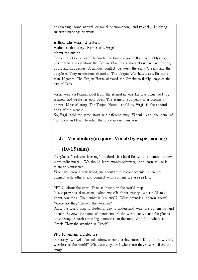 《Unit 6 history》 Vocabulary and Reading  教案+课件02