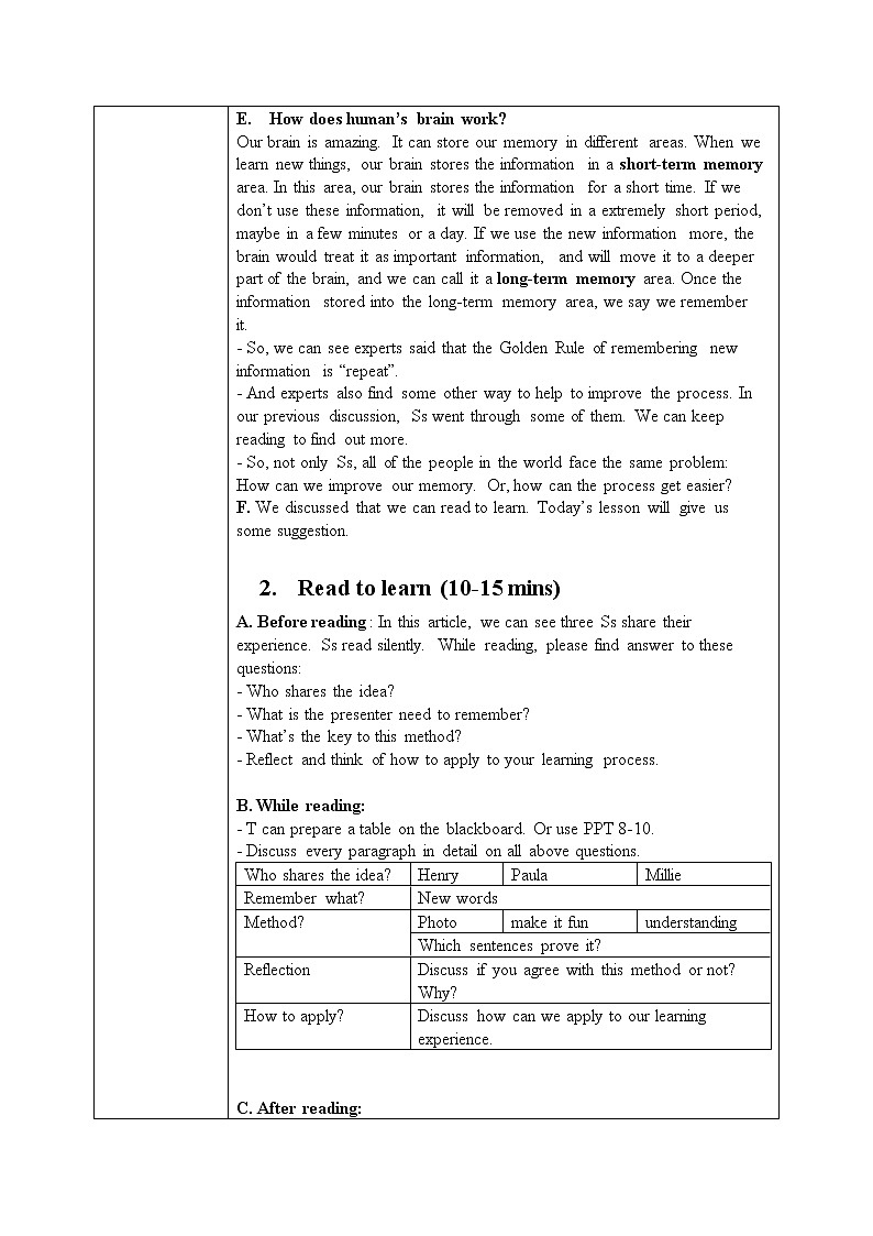 《Unit 7 memory》 Vocabulary and Reading  课件+教案02