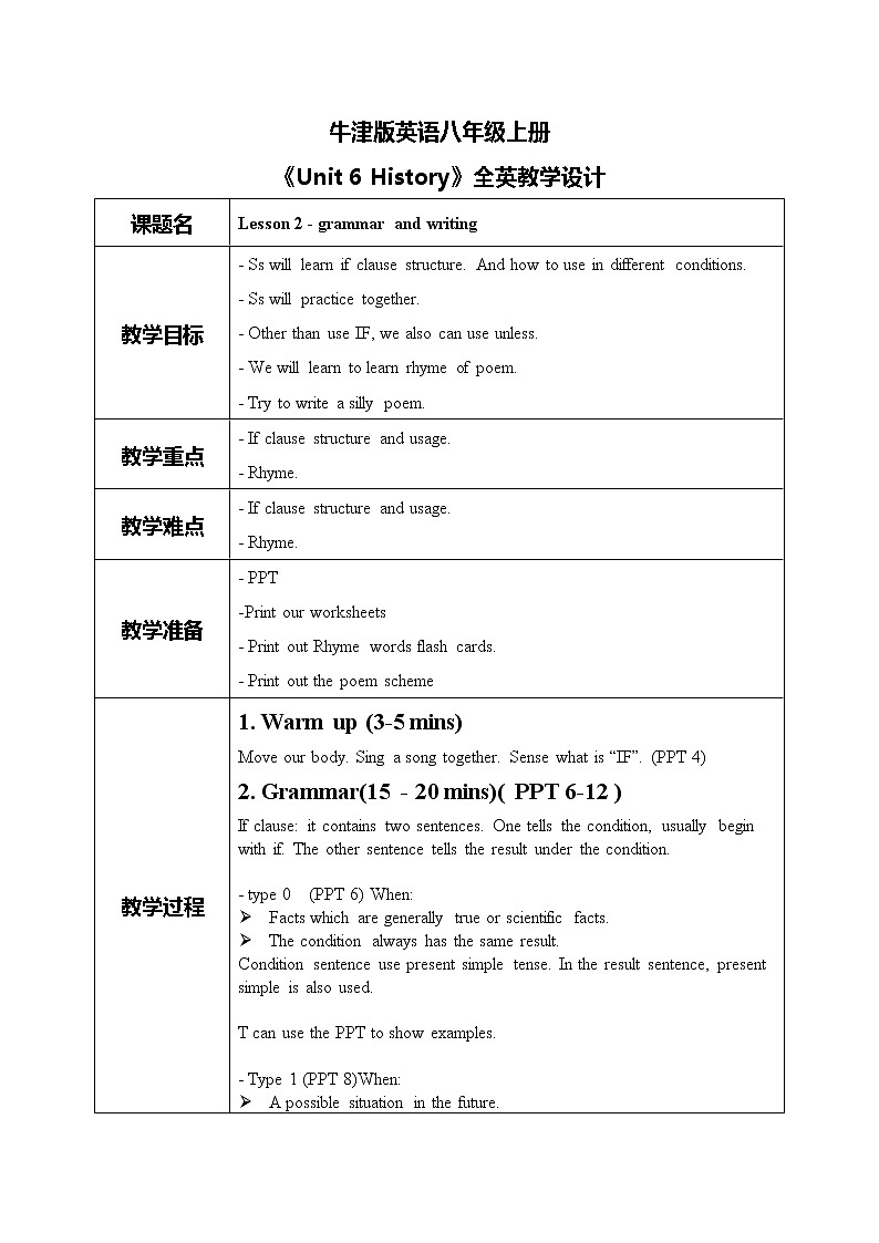 《Unit 7 Memory》grammar and writing 课件+教案01