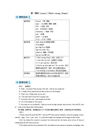 初中英语冀教版九年级上册Lesson 1 What’s Wrong,Danny?一等奖教案