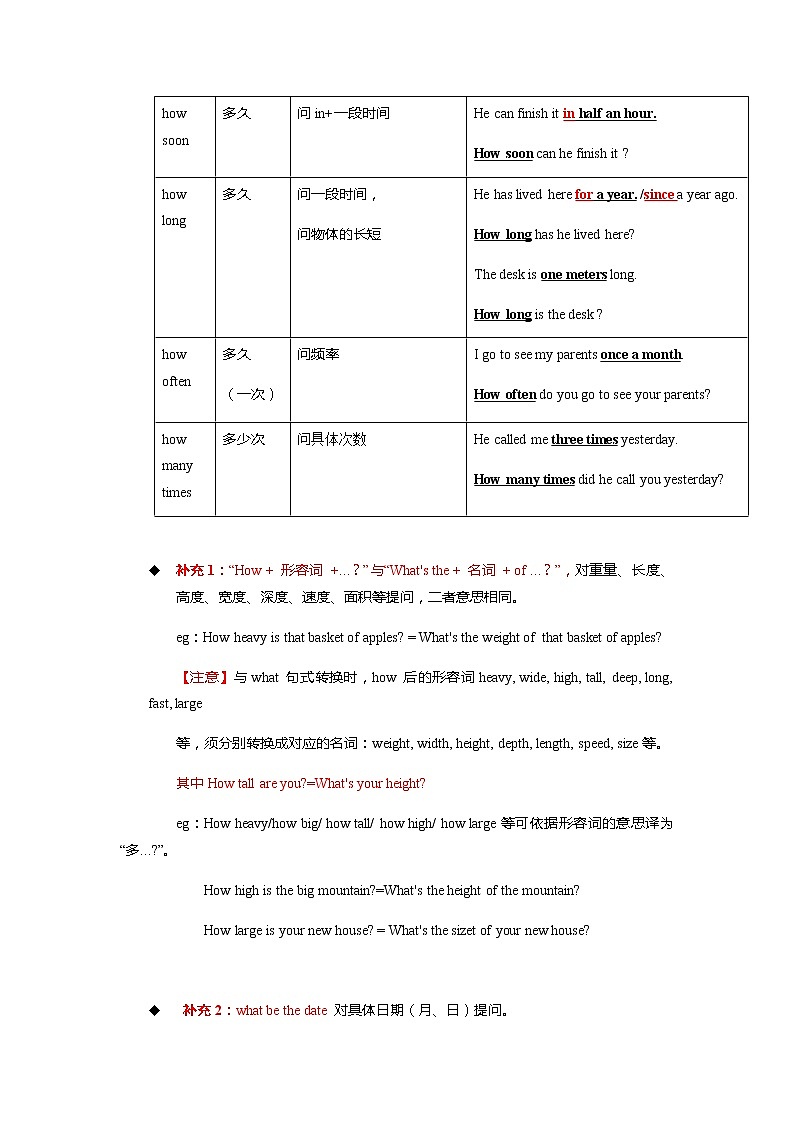 牛津上海版九年级上册 特殊疑问词+一般疑问句的用法讲解及练习（有答案）第3页