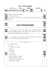 鲁教版 (五四制)八年级上册Unit  3  What were you doing when the rainstorm came?Section A优秀教学设计及反思