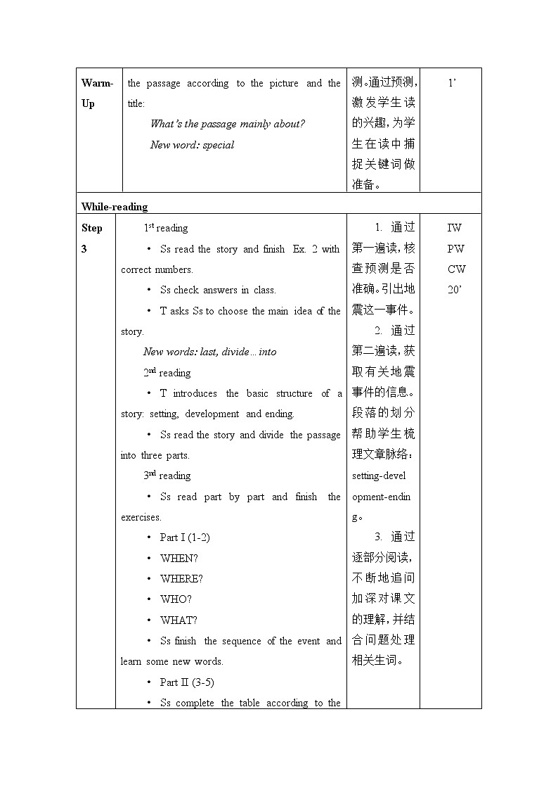 Unit 2 Teams Lesson 6 A Special Team  教案（2课时，表格式）第2页