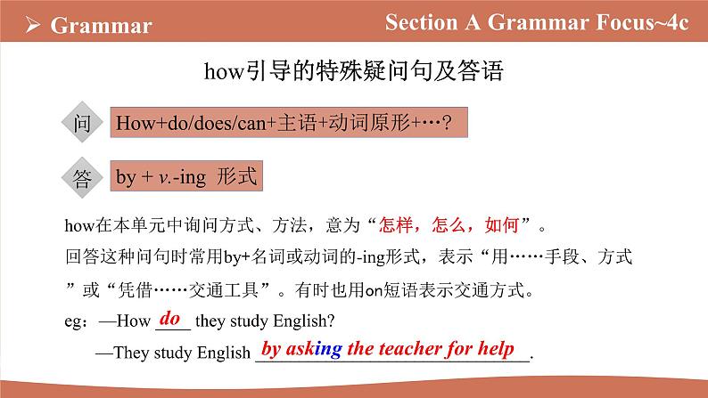 Unit 1 Section A Grammar Focus~4c课件2022-2023学年人教版新目标九年级英语上册08