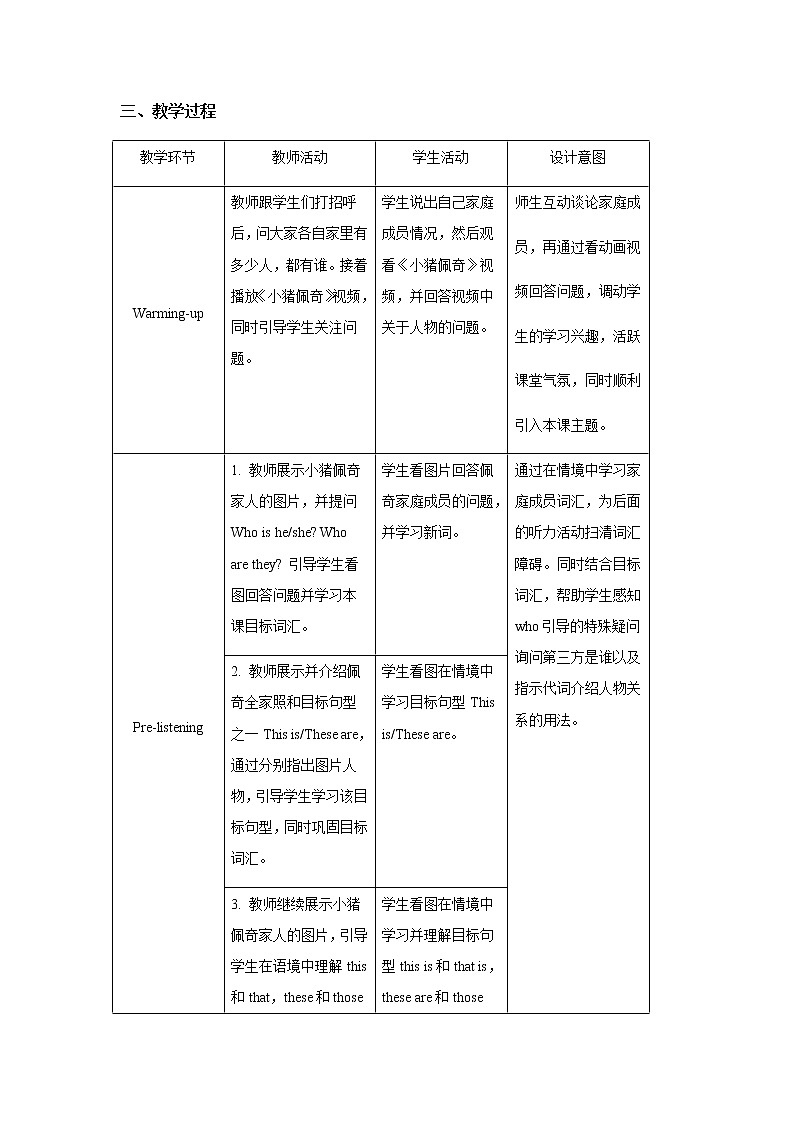 Unit 2 This is my sister Section A 第1课时示范公开课教案【英语人教新目标七上】02