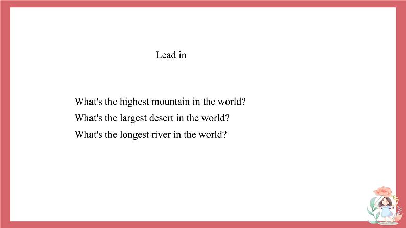 Unit 11   What's the highest mountain in the world-Section A课件初中英语鲁教版（五四学制）九年级全册02