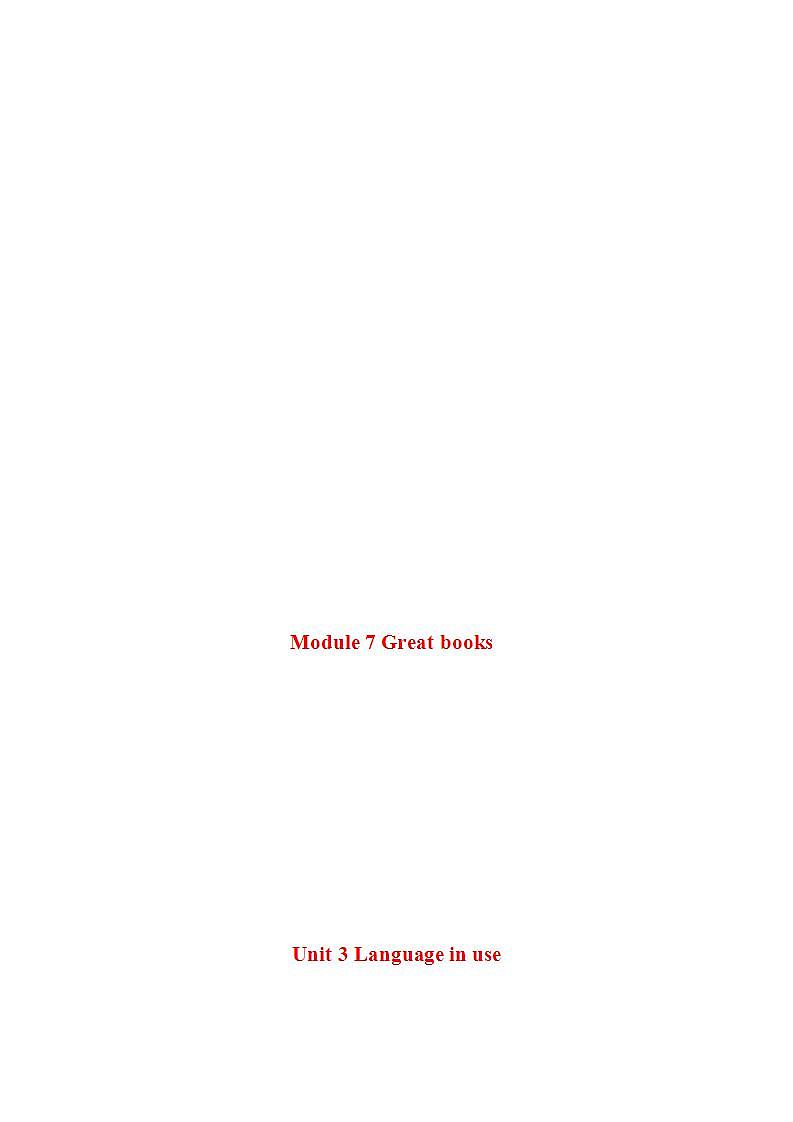 Module 7 Unit 3 Language in use--初中英语九年级上册 课件+练习（外研版）01