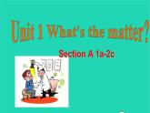 英语人教版八年级下册同步教学课件unit 1 what's the matter sectiona（1a-2c）