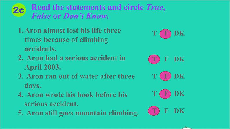 英语人教版八年级下册同步教学课件unit 1 what 's the matter sectionb（2a-2e）第8页