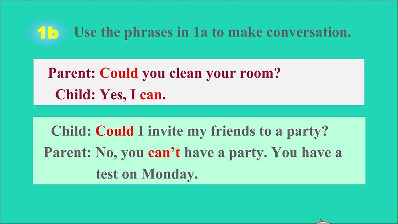 英语人教版八年级下册同步教学课件unit 3 could you please clean your room sectionb（1a-1e）第6页