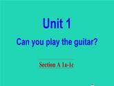 英语人教版七年级下册同步教学课件unit 1 can you play the guitar section a（1a-1c）