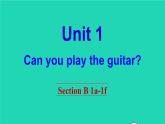 英语人教版七年级下册同步教学课件unit 1 can you play the guitar section b（1a-1f）