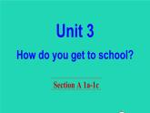 英语人教版七年级下册同步教学课件unit 3 how do you get to school section a（1a-1c）