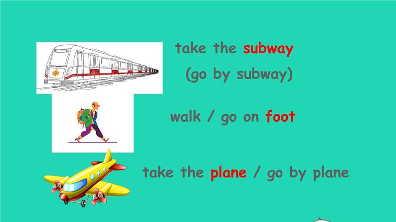 英语人教版七年级下册同步教学课件unit 3 how do you get to school section b（1a-1e）第4页