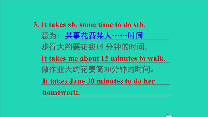 英语人教版七年级下册同步教学课件unit 3 how do you get to school sectiona（grammarfocus-3c）第8页