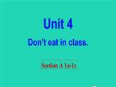 英语人教版七年级下册同步教学课件unit 4 don't eat in class section a（1a-1c）
