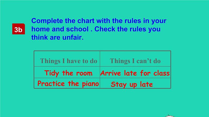 英语人教版七年级下册同步教学课件unit 4 don 't eat in class sectionb（3a-selfcheck）第8页