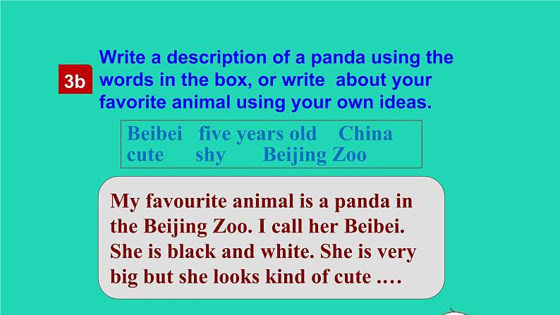 英语人教版七年级下册同步教学课件unit 5 why do you like pandas sectionb（3a-selfcheck）第6页