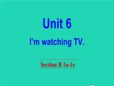 英语人教版七年级下册同步教学课件unit 6 i'm watching tv section b（1a-1e）