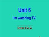 英语人教版七年级下册同步教学课件unit 6 i'm watching tv section b（2a-2c）