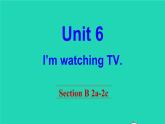 英语人教版七年级下册同步教学课件unit 6 i'm watching tv section b（2a-2c）