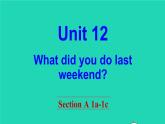 英语人教版七年级下册同步教学课件unit 12 what did you do last weekend section a（1a-1c）
