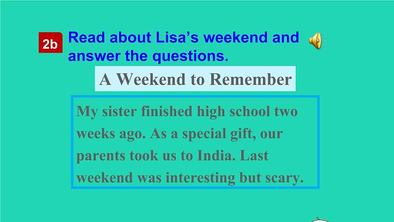 英语人教版七年级下册同步教学课件unit 12 what did you do last weekend section b（2a-2c）第7页