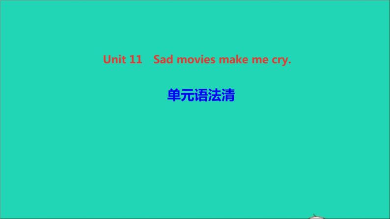 英语人教版九年级下册同步教学课件unit11 sad movies make me cry单元语法清作业01