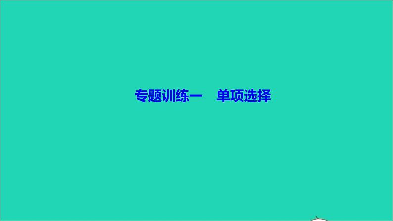 英语人教版九年级下册同步教学课件专题训练1单项选择作业01