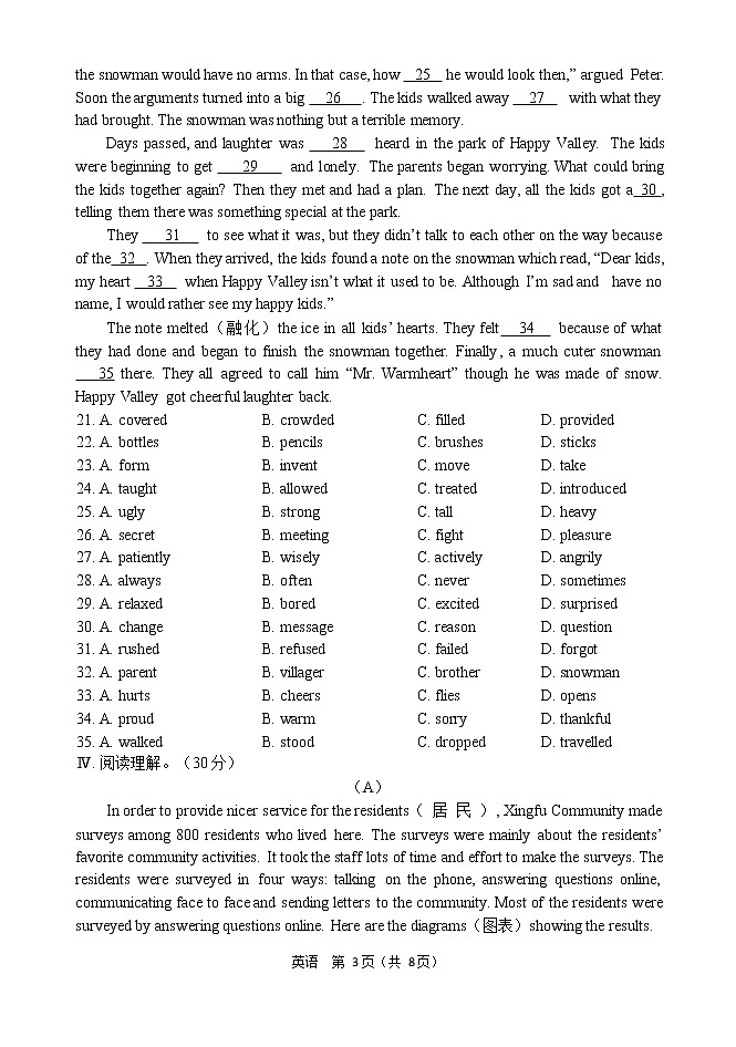 2022年吉林省长春市中考英语真题（无答案）03