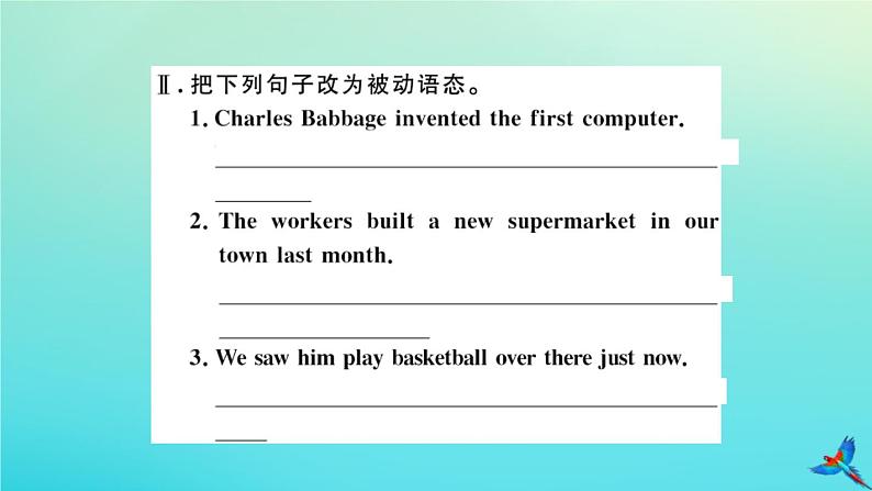 英语外研版九年级上册同步教学课件module8 sports life unit3 language in use习题第8页