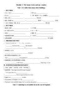 初中英语外研版 (新标准)八年级上册Module 2 My home town and my country综合与测试复习练习题