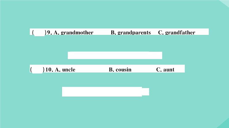 英语外研版七年级上册同步教学课件module 2 my family 检测卷第5页