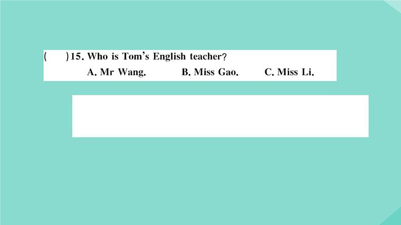 英语外研版七年级上册同步教学课件module 2 my family 检测卷第8页